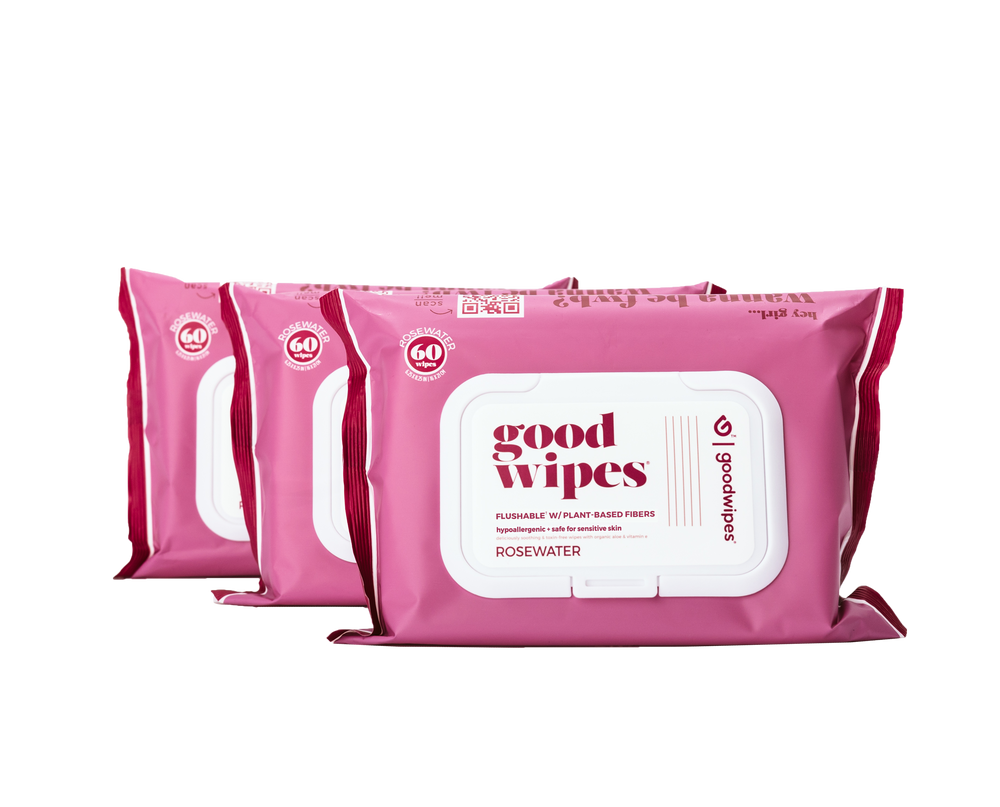 60ct Flushable Wipes - 3 Pack