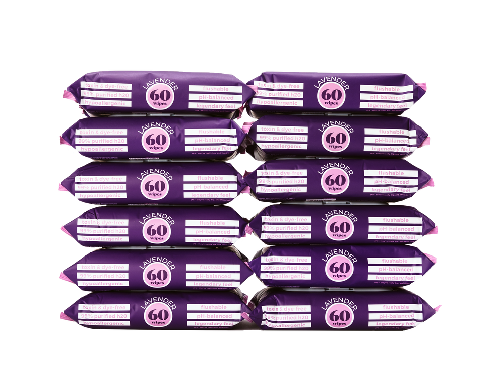 60ct Flushable Wipes - 12 Pack