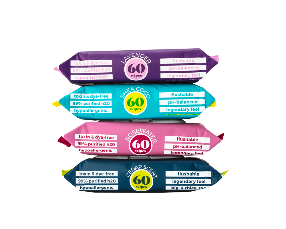 60ct Flushable Wipes - Variety Pack
